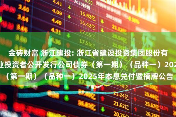 金砖财富 浙江建投: 浙江省建设投资集团股份有限公司2023年面向专业投资者公开发行公司债券（第一期）（品种一）2025年本息兑付暨摘牌公告